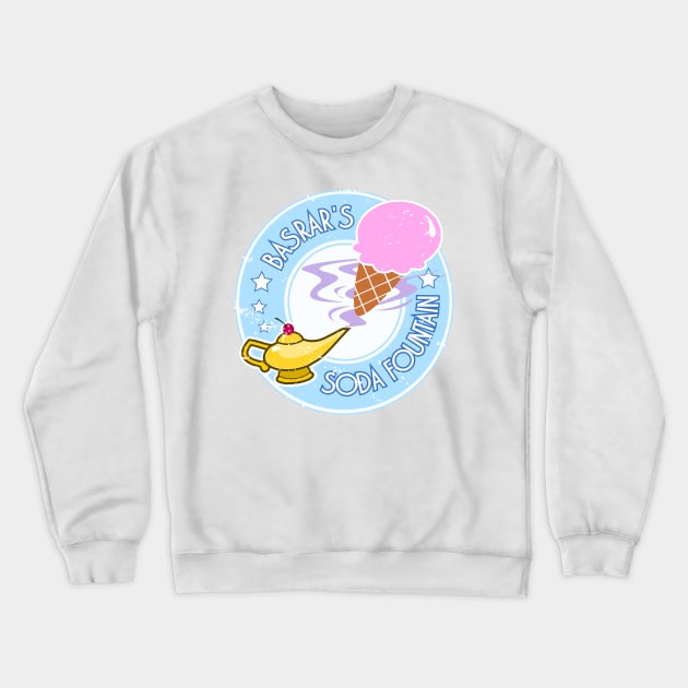 Basrar's Soda Fountain Crewneck Sweatshirt by QueenBert